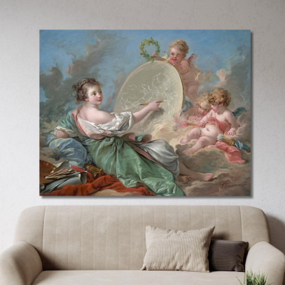 Allegoria Della Pittura François Boucher fbc8 quadro stampato su tela