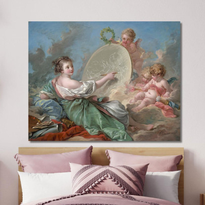 Allegoria Della Pittura François Boucher fbc8 quadro stampato su tela