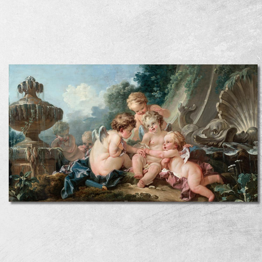 Cupidi In Cospirazione François Boucher fbc23 quadro stampato su tela Cupidi In Cospirazione François Boucher fbc23 quadro stampato su tela