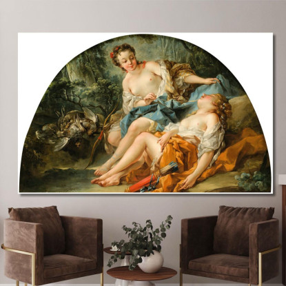 Ninfe A Caccia François Boucher fbc34 quadro stampato su tela