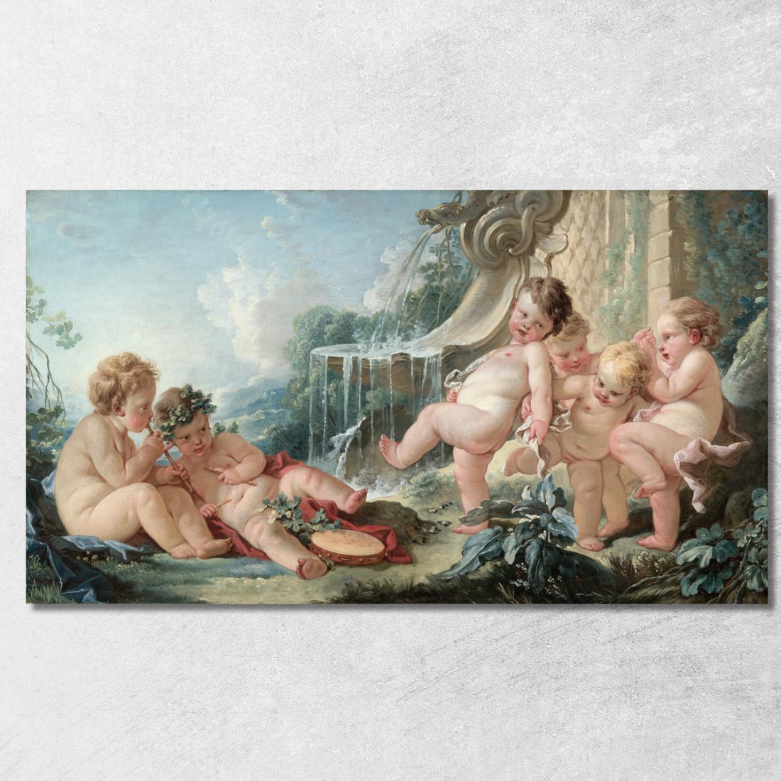 Musica E Danza E Amorini In Cospirazione François Boucher fbc58 quadro stampato su tela Musica E Danza E Amorini In Cospirazione François Boucher fbc58 quadro stampato su tela