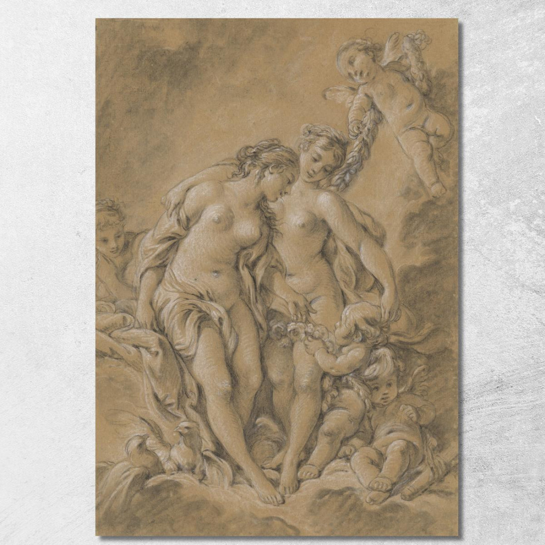 Ninfe E Amorini François Boucher fbc60 quadro stampato su tela Ninfe E Amorini François Boucher fbc60 quadro stampato su tela
