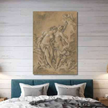 Ninfe E Amorini François Boucher fbc60 quadro stampato su tela