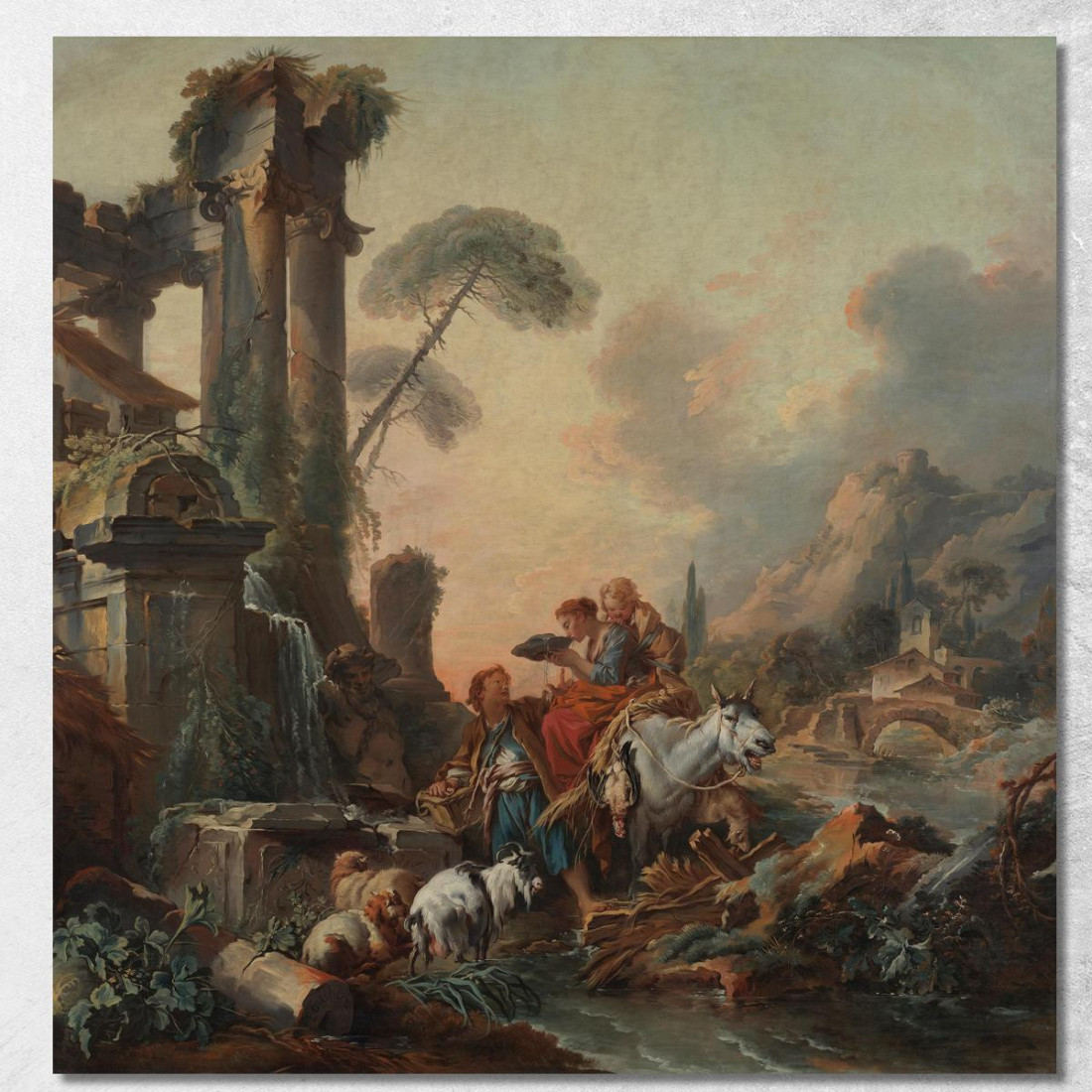 Riposati Al Pozzo François Boucher fbc73 quadro stampato su tela Riposati Al Pozzo François Boucher fbc73 quadro stampato su tela