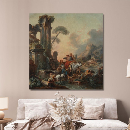 Riposati Al Pozzo François Boucher fbc73 quadro stampato su tela