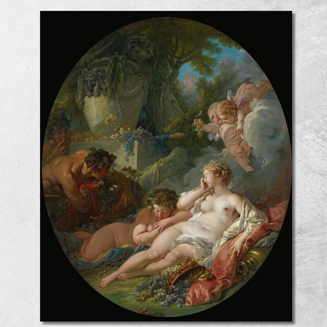 Baccanti Addormentate Sorprese Dai Satiri François Boucher fbc78 quadro stampato su tela Baccanti Addormentate Sorprese Dai Satiri François Boucher fbc78 quadro stampato su tela