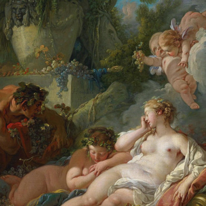 Baccanti Addormentate Sorprese Dai Satiri François Boucher fbc78 quadro stampato su tela