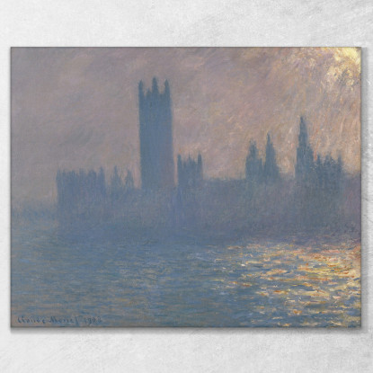 Camere Del Parlamento Effet De Soleil Claude Monet mnt159 quadro stampato su tela