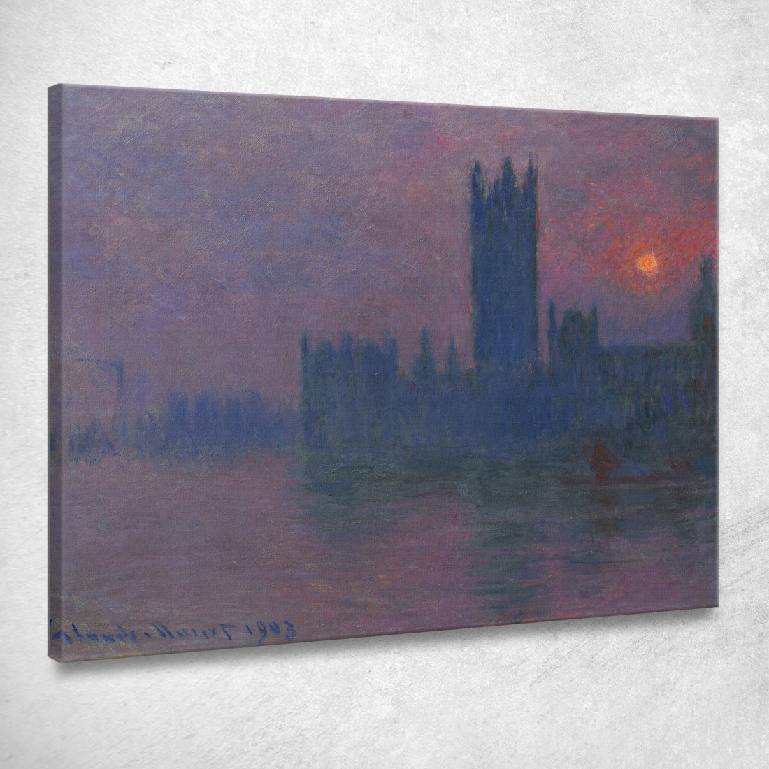 Camere Del Parlamento Tramonto Claude Monet mnt160 quadro stampato su tela