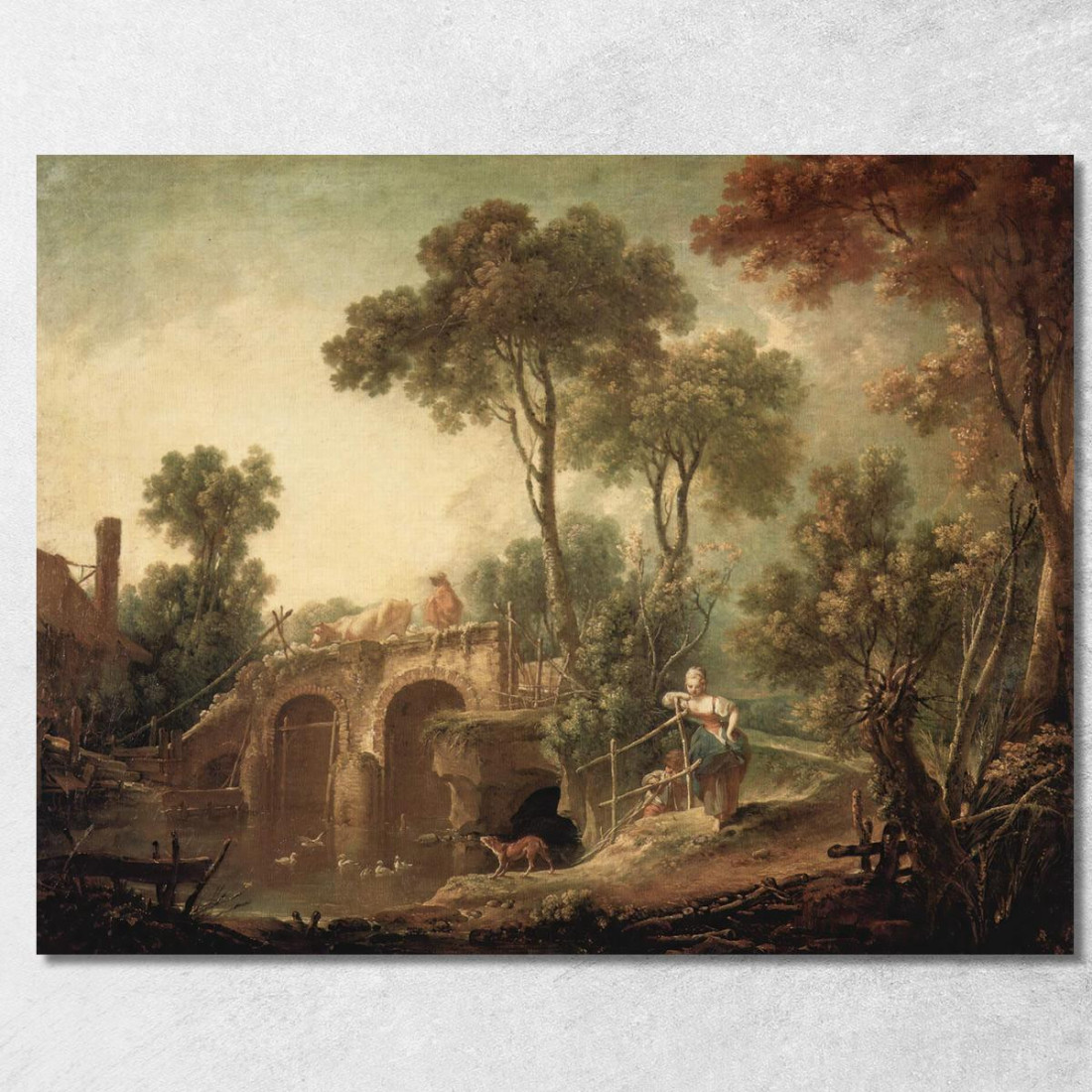 Il Ponte François Boucher fbc87 quadro stampato su tela Il Ponte François Boucher fbc87 quadro stampato su tela