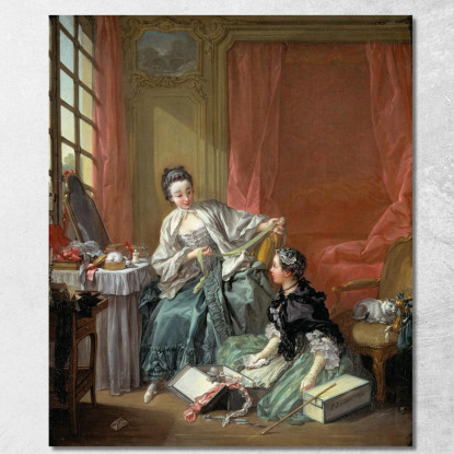 La Modista François Boucher fbc96 quadro stampato su tela