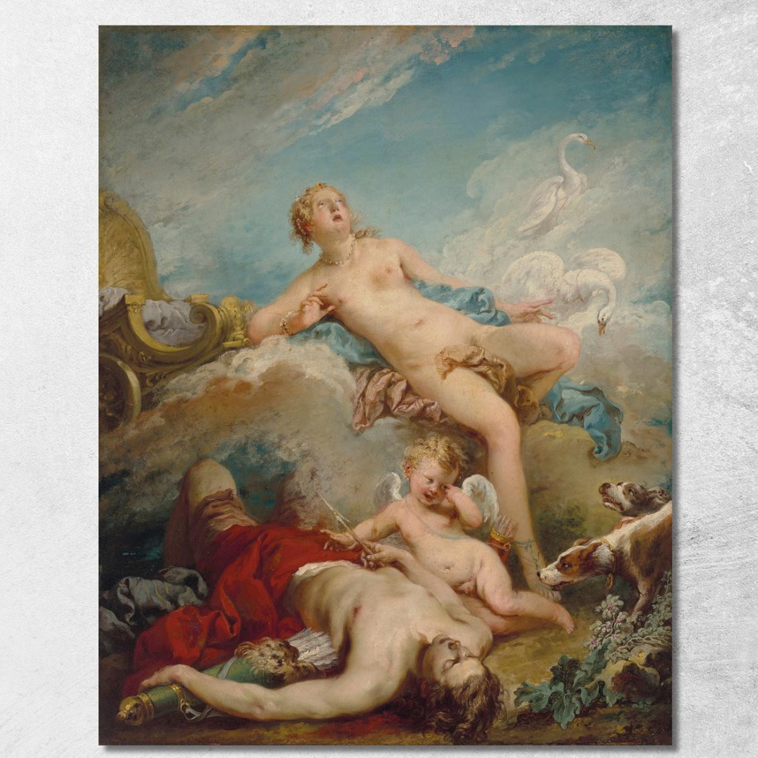 Venere Scopre Il Defunto Adone François Boucher fbc108 quadro stampato su tela Venere Scopre Il Defunto Adone François Boucher fbc108 quadro stampato su tela