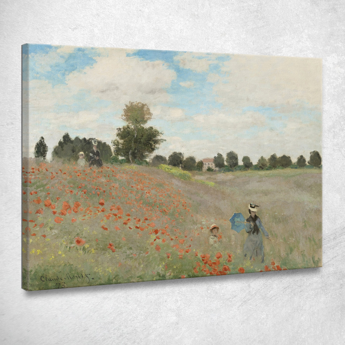 Campo Di Papaveri Claude Monet mnt163 quadro stampato su tela Campo Di Papaveri Claude Monet mnt163 quadro stampato su tela