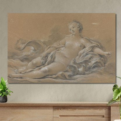 Venere Sdraiata Su Un Delfino François Boucher fbc110 quadro stampato su tela
