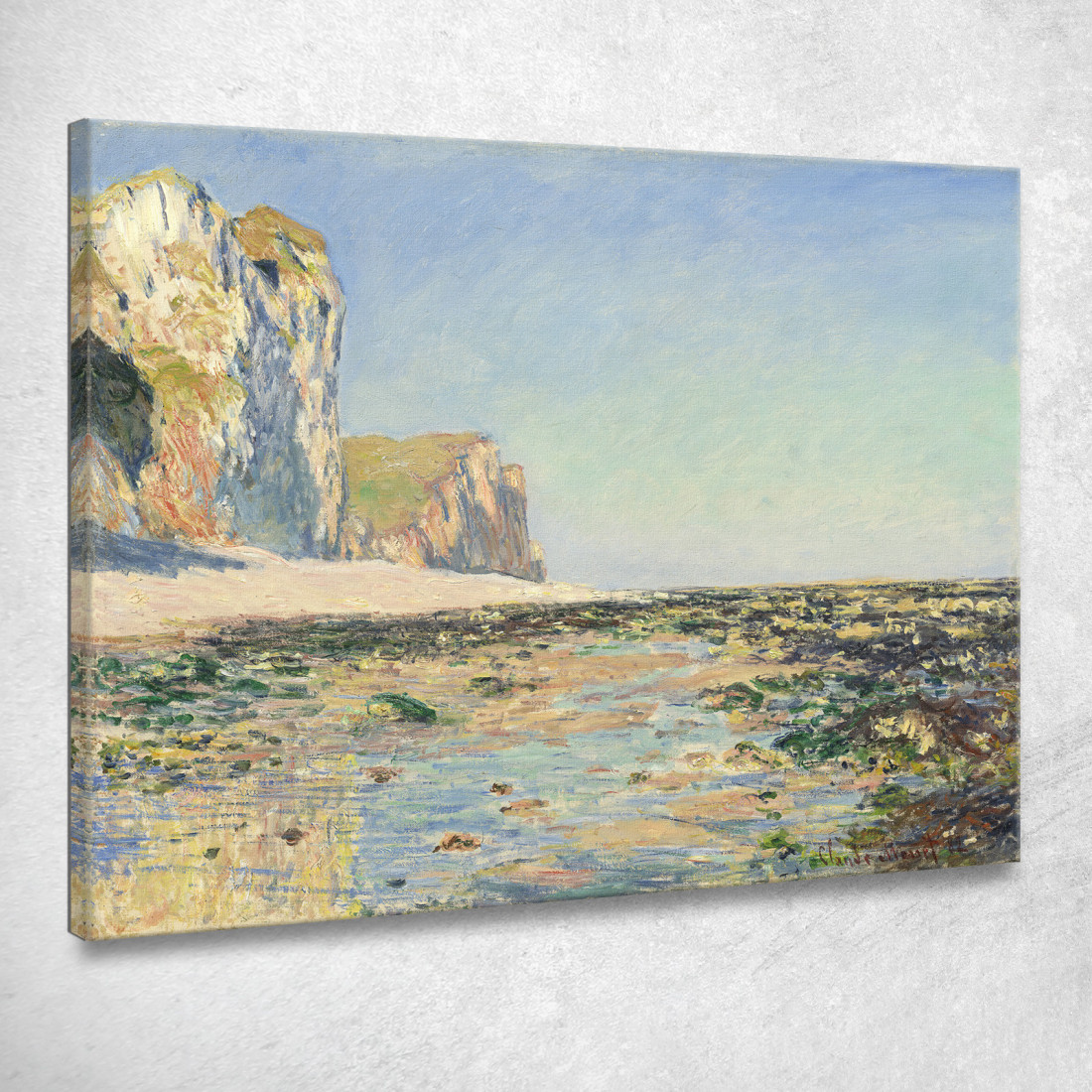 Spiaggia E Scogliere Di Pourville Al Mattino Claude Monet mnt165 quadro stampato su tela Spiaggia E Scogliere Di Pourville Al Mattino Claude Monet mnt165 quadro stampato su tela