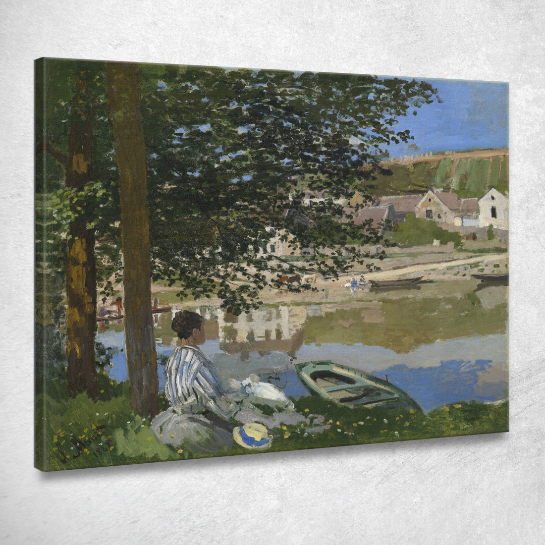 Sulla Riva Della Senna Bennecourt Claude Monet mnt169 quadro stampato su tela Sulla Riva Della Senna Bennecourt Claude Monet mnt169 quadro stampato su tela