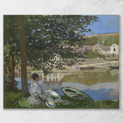 Sulla Riva Della Senna Bennecourt Claude Monet mnt169 quadro stampato su tela
