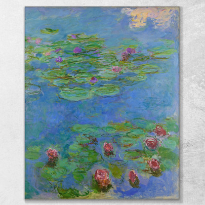 Ninfee 1914-1917 Claude Monet mnt176 quadro stampato su tela