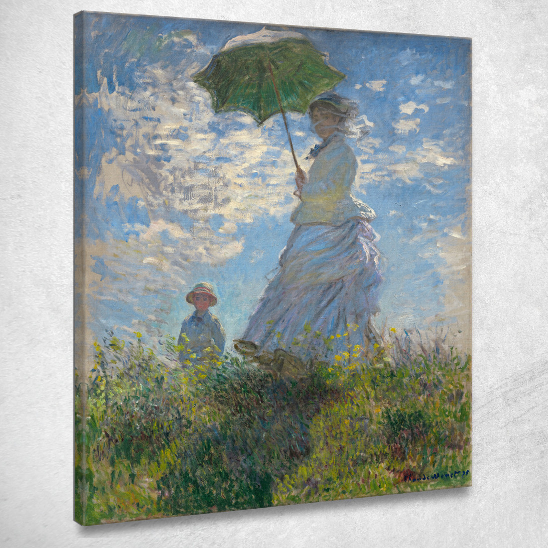 Donna Con Parasole - Madame Claude Monet mnt177 quadro stampato su tela Donna Con Parasole - Madame Claude Monet mnt177 quadro stampato su tela