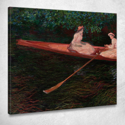 La Canoa Su Epte Claude Monet mnt178 quadro stampato su tela