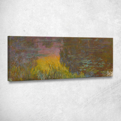 Le Ninfee - Sole Al Tramonto Claude Monet mnt179 quadro stampato su tela