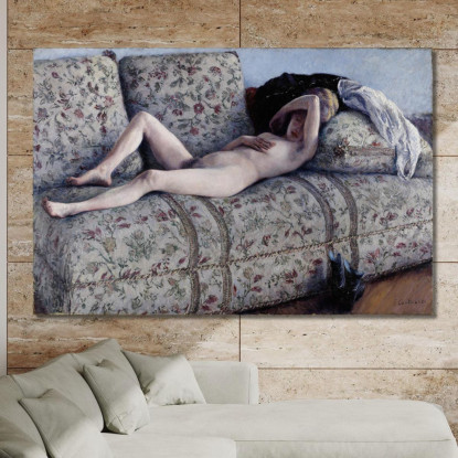 Nudo Su Un Divano Gustave Caillebotte gcl20 quadro stampato su tela