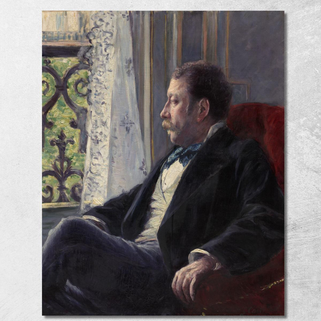 Ritratto Di Un Uomo Gustave Caillebotte gcl23 quadro stampato su tela Ritratto Di Un Uomo Gustave Caillebotte gcl23 quadro stampato su tela