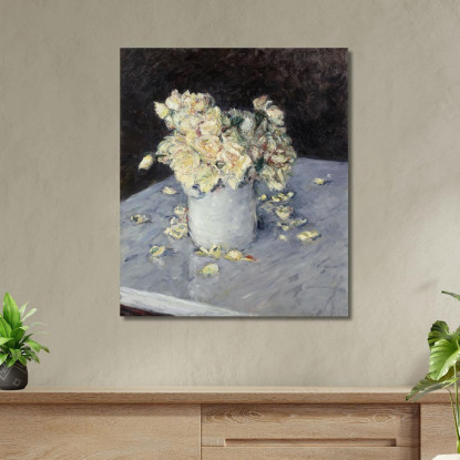 Rose Gialle In Un Vaso Gustave Caillebotte gcl36 quadro stampato su tela