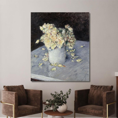 Rose Gialle In Un Vaso Gustave Caillebotte gcl36 quadro stampato su tela