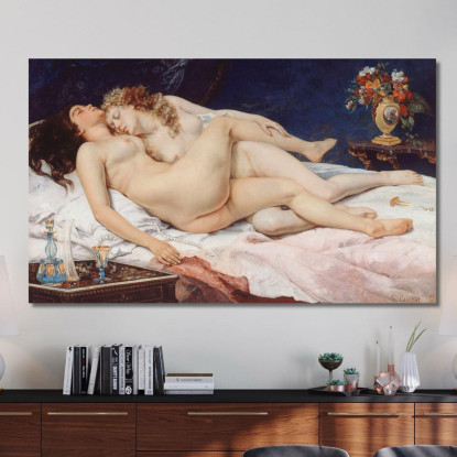 Il Sonno Gustave Courbet cg8 quadro stampato su tela