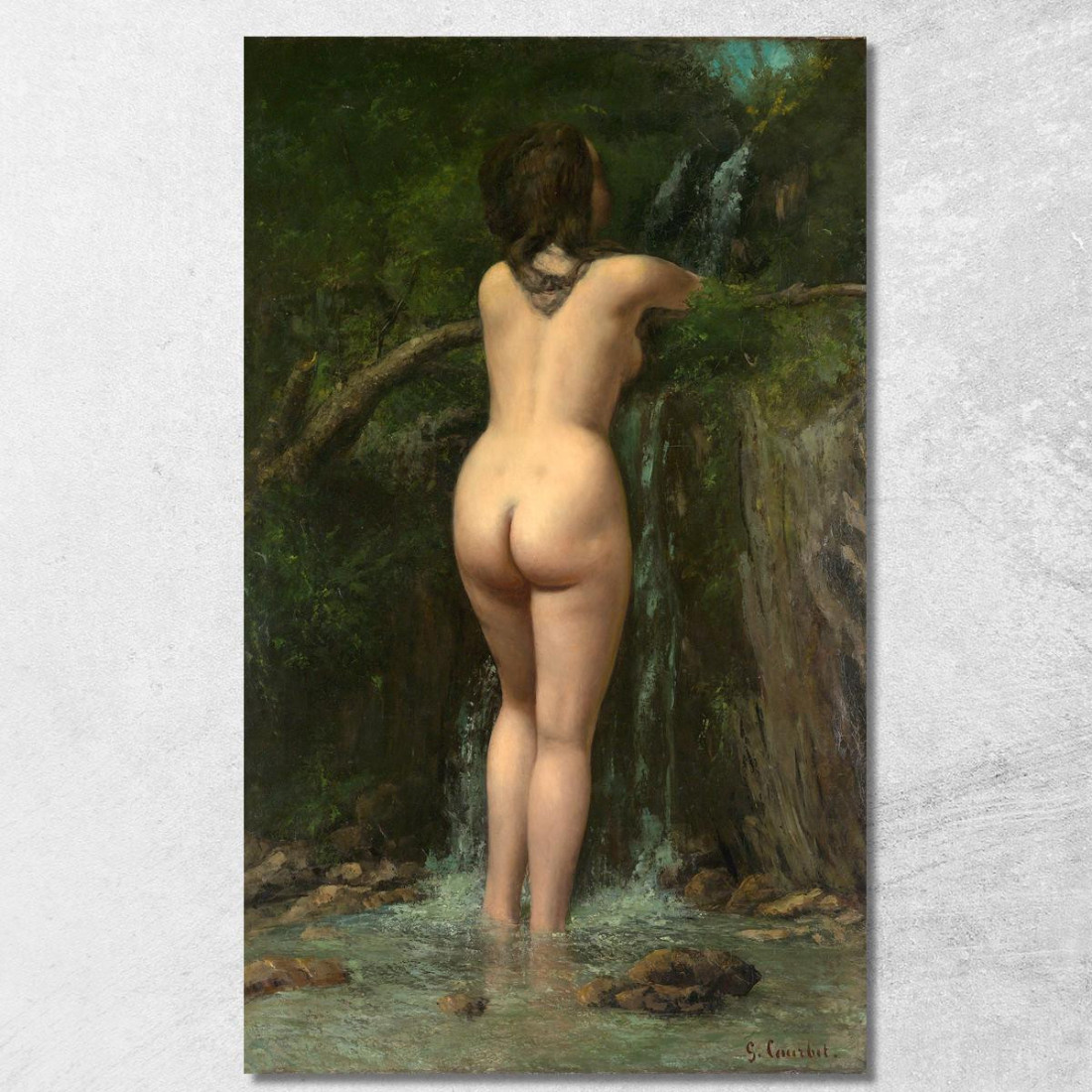 La Fonte Gustave Courbet cg13 quadro stampato su tela La Fonte Gustave Courbet cg13 quadro stampato su tela