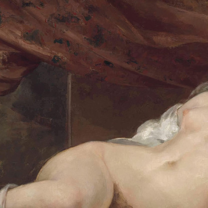 Dormire Donna Nuda Gustave Courbet cg16 quadro stampato su tela