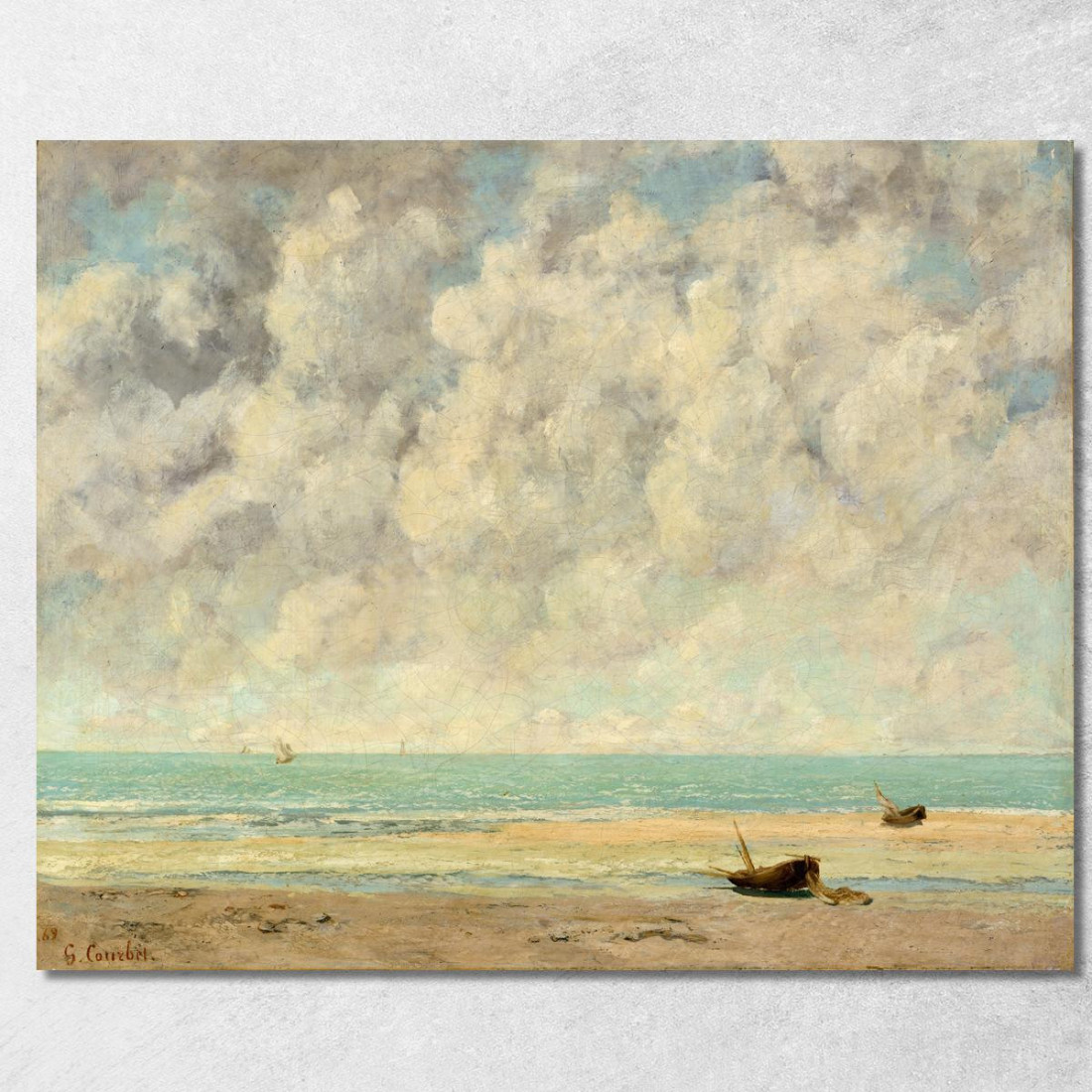 Il Mare Calmo Gustave Courbet cg18 quadro stampato su tela Il Mare Calmo Gustave Courbet cg18 quadro stampato su tela