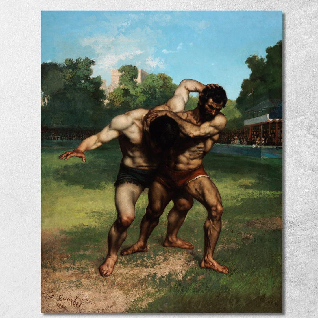 I Lottatori Gustave Courbet cg20 quadro stampato su tela I Lottatori Gustave Courbet cg20 quadro stampato su tela