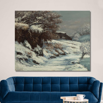 Effetto Neve Gustave Courbet cg21 quadro stampato su tela