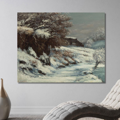 Effetto Neve Gustave Courbet cg21 quadro stampato su tela
