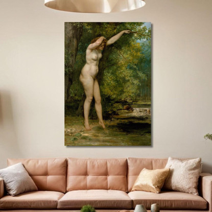 La Giovane Bagnante Gustave Courbet cg24 quadro stampato su tela
