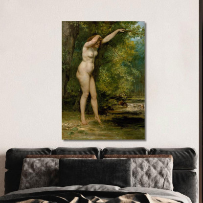 La Giovane Bagnante Gustave Courbet cg24 quadro stampato su tela