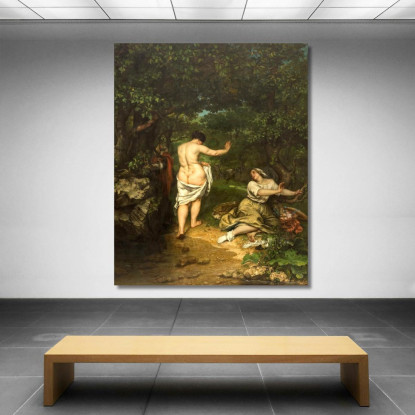 Le Bagnanti Gustave Courbet cg25 quadro stampato su tela