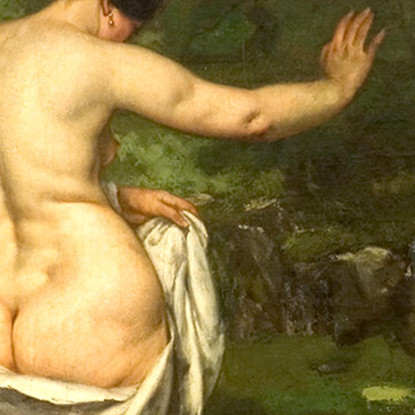 Le Bagnanti Gustave Courbet cg25 quadro stampato su tela