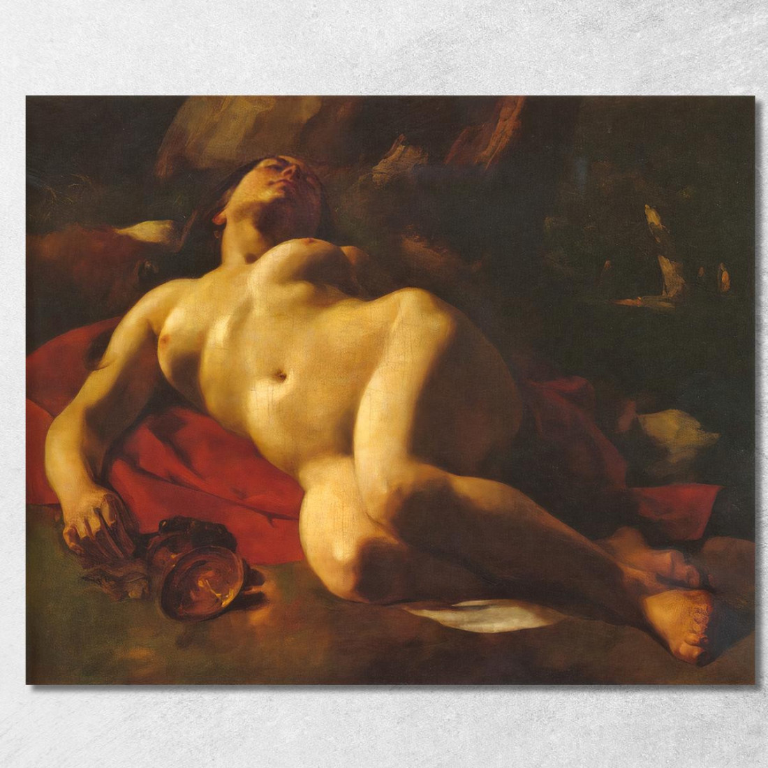 La Baccante Gustave Courbet cg26 quadro stampato su tela La Baccante Gustave Courbet cg26 quadro stampato su tela