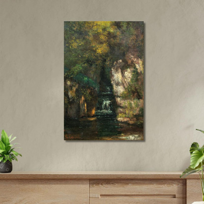 Una Cascata Vicino A Ornans Gustave Courbet cg30 quadro stampato su tela