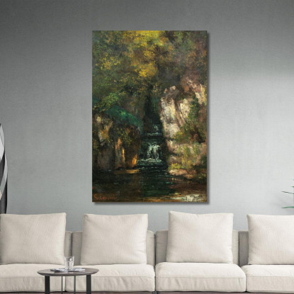 Una Cascata Vicino A Ornans Gustave Courbet cg30 quadro stampato su tela