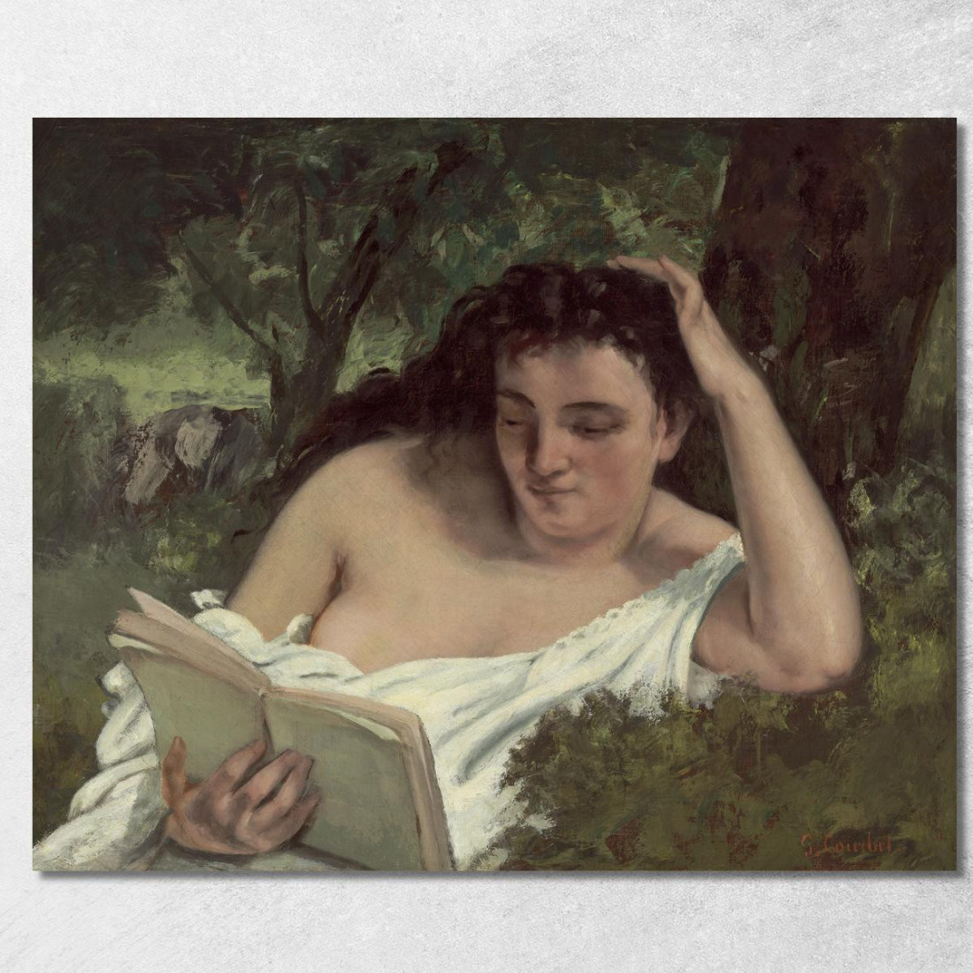 Una Lettura Della Giovane Donna Gustave Courbet cg31 quadro stampato su tela Una Lettura Della Giovane Donna Gustave Courbet cg31 quadro stampato su tela