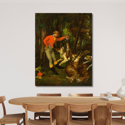 Dopo La Caccia Gustave Courbet cg32 quadro stampato su tela