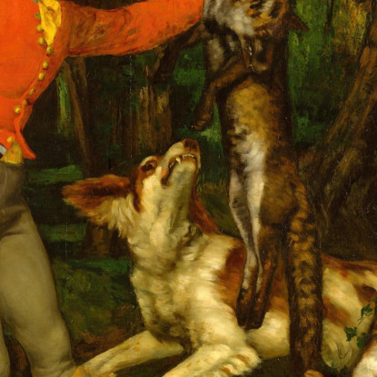 Dopo La Caccia Gustave Courbet cg32 quadro stampato su tela
