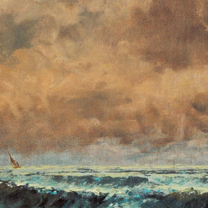 Mare D'Autunno Gustave Courbet cg37 quadro stampato su tela