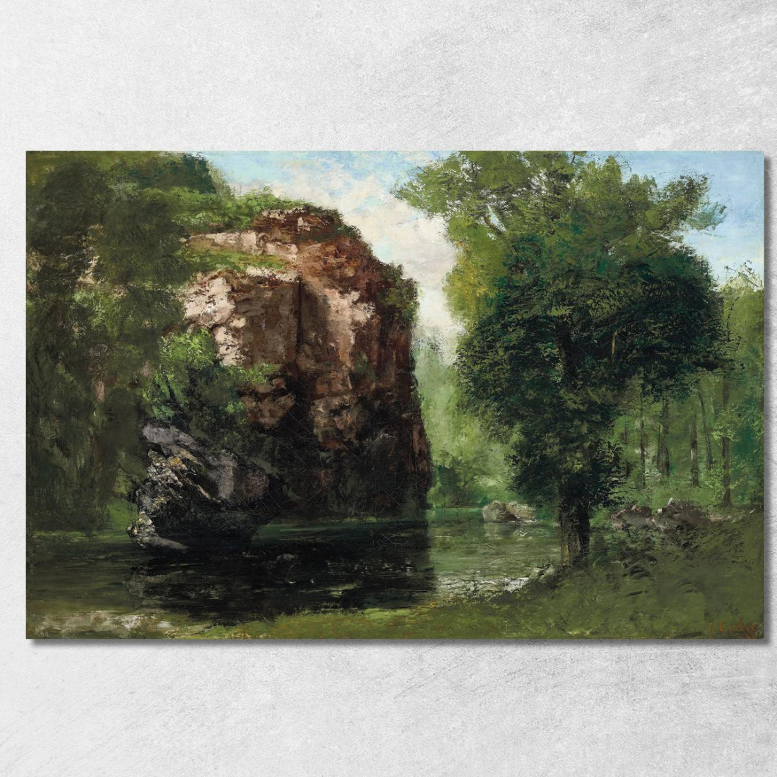 Bordi Della Loue Con Rocce A Sinistra Gustave Courbet cg45 quadro stampato su tela Bordi Della Loue Con Rocce A Sinistra Gustave Courbet cg45 quadro stampato su tela
