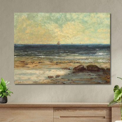 Palavas Mare Gustave Courbet cg46 quadro stampato su tela