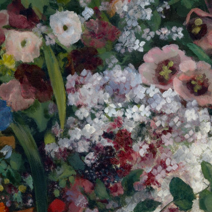 Mazzo Di Fiori In Un Vaso Gustave Courbet cg49 quadro stampato su tela